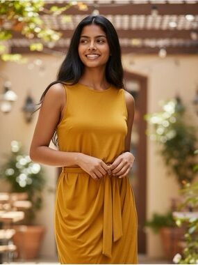 Calvin Klein Mustard Yellow Crewneck Top